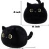 Black Cat Plush Toy: Soft, Stuffed Animal Pillow, Baby Sofa Decoration, Cat-shaped Design |
