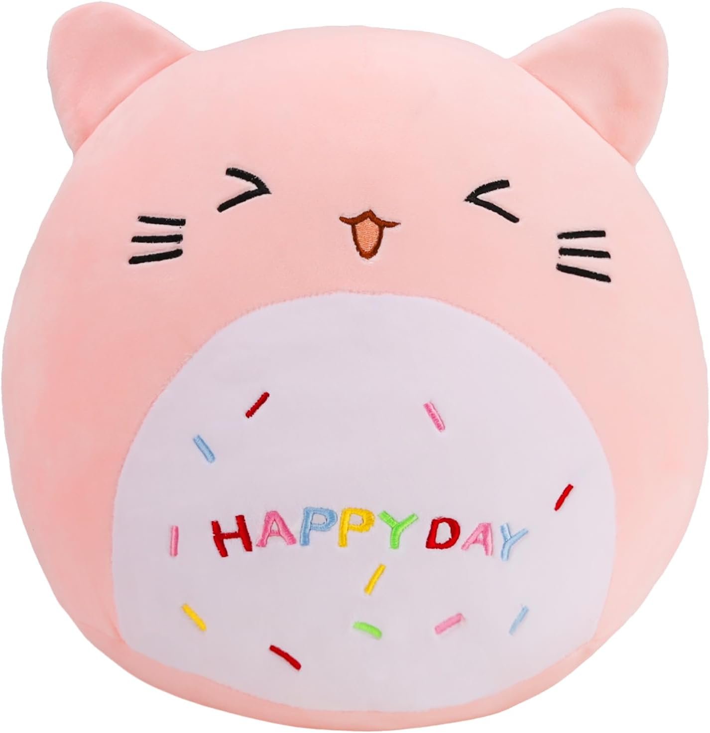 Cat Plush Pillow,Kawaii Kitty Plush Doll Cat Plushies,Stuffed Animal Soft Plush Pillow, Toys Decoration Doll Gifts for Kids Birthday (Cat-C,11 inch) |