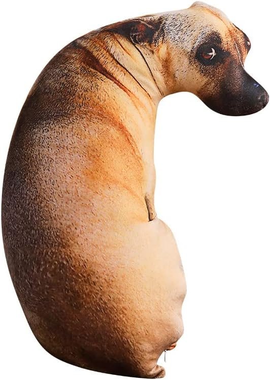 3D Dog Throw Pillow Stuffed Animal Throw Plushie Cushion Pillow Doll 3D Simulation Dog Plush Stuffed Animal Cushion Pillow Toy for Kids,Sofa Chair Home Decor (Hound) |