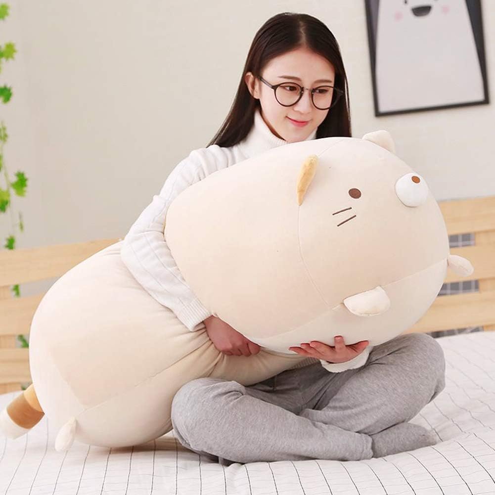 Big Cat Plush Pillow,Large Fat Cats Stuffed Animals Toy Doll for Girls,Bed,35.4 inches |