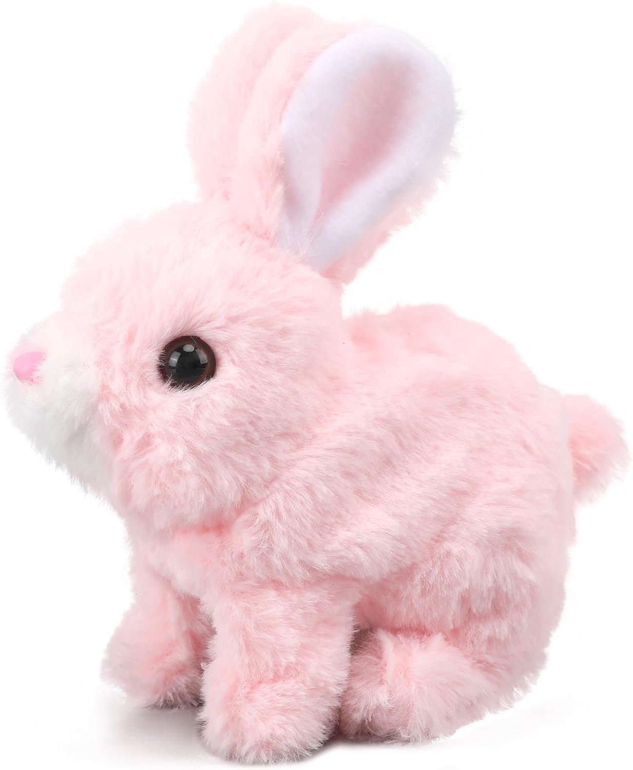Hopping Bunny Baby Toys with Sounds, Wiggling Ears, Twitching Mouth and Nose, Educational Interactive Rabbit Plush Toy for Kids |
