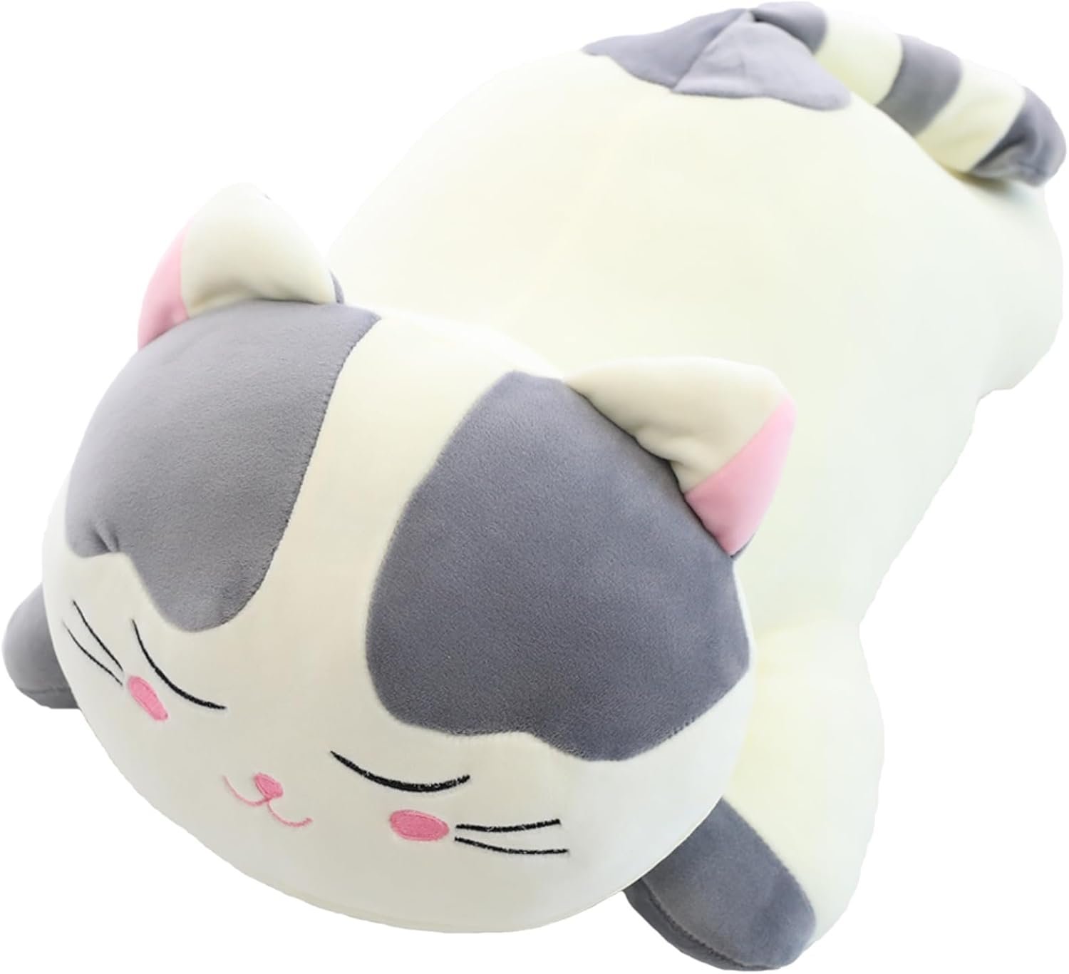 Cat Big Plush Hugging Pillow, Super Soft Kitten Kitty Stuffed Animals Toy Gifts for Kids, Girls, Bed, Christmas, Valentine 21.7" (Gray) |