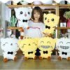 Cute Cat Plush Toy Soft Cat Stuffed Animals Pillow Birthday Gifts for Kids (White A, 9.1 Inch) |