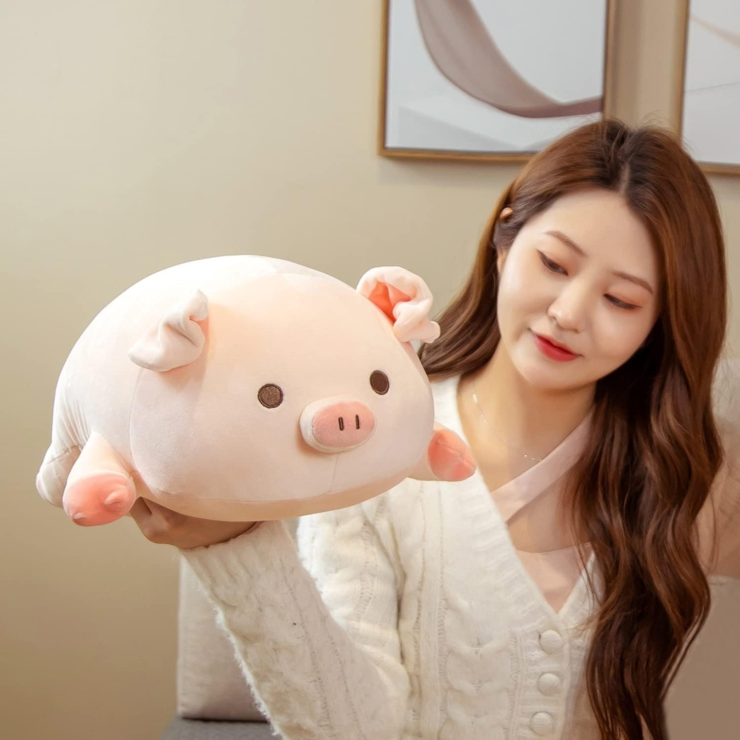 Cute and Cuddly Kawaii Pig Plush Pillow for All Ages