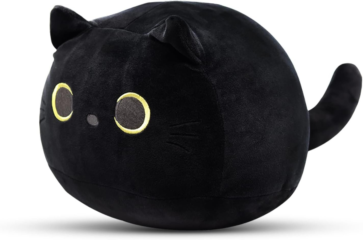 Black Cat Plush Toy: Soft, Stuffed Animal Pillow, Baby Sofa Decoration, Cat-shaped Design |