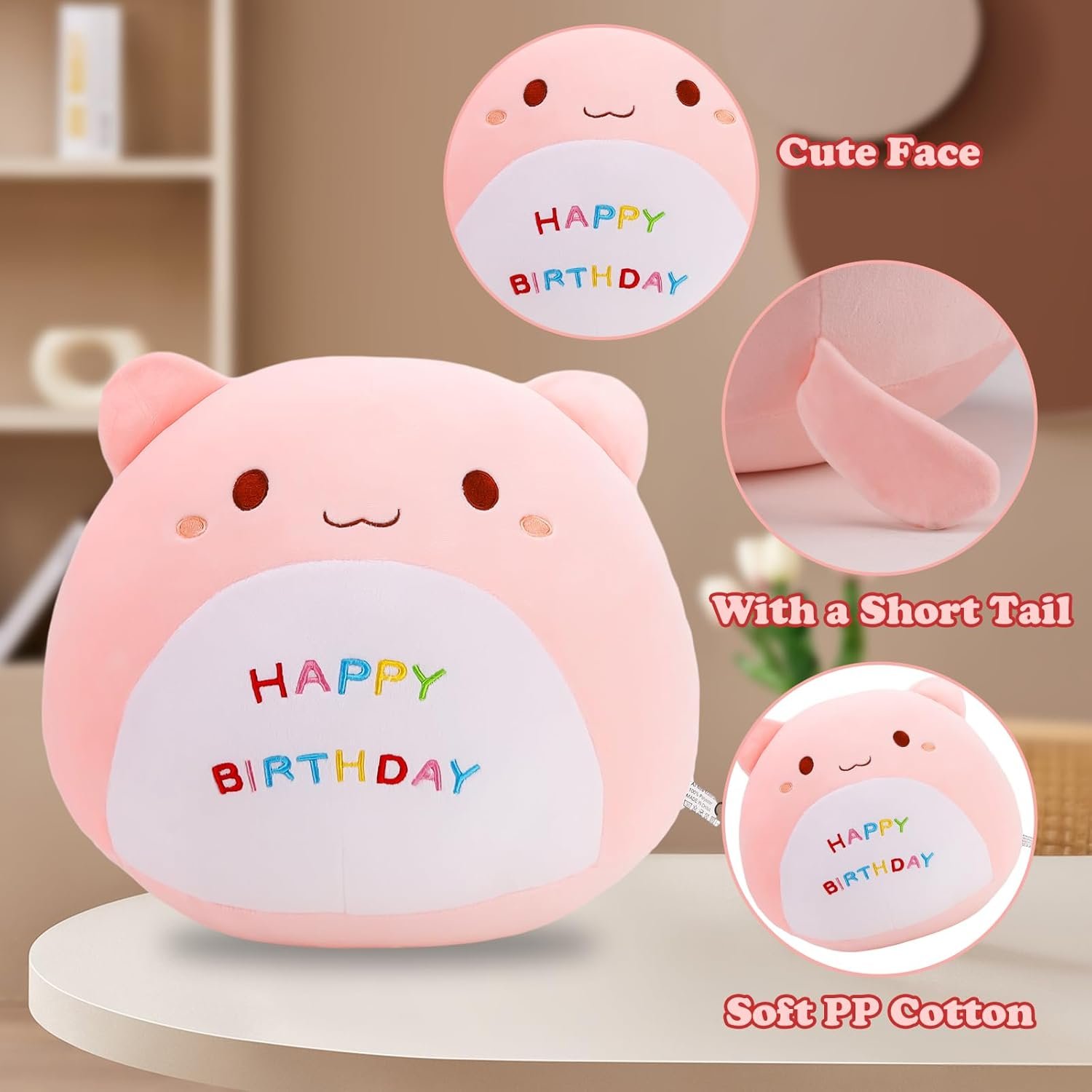 Cat Plush Pillow,Kawaii Kitty Plush Doll Cat Plushies,Stuffed Animal Soft Plush Pillow, Toys Decoration Doll Gifts for Kids Birthday (Cat-C,11 inch) |