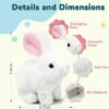 Hopping Bunny Baby Toys with Sounds, Wiggling Ears, Twitching Mouth and Nose, Educational Interactive Rabbit Plush Toy for Kids |