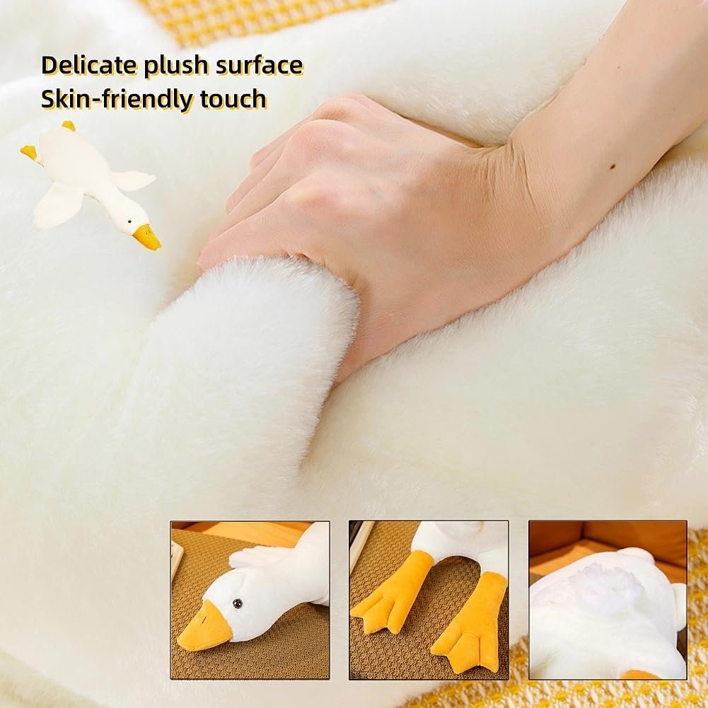 Giant White Goose Plush-75 Inch, Very Huge body Fat Goose Stuffed Animal, 6 Foot Duck Plush Toys Hugging Pillow Gifts for Everyone (75 in) |