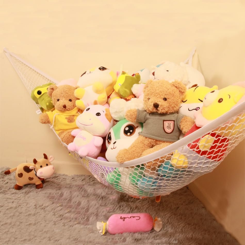 Stuffed Animal Net or Hammock, Toy Hammock, Teddy Bear Hammock, There Are 25 RUBBER BANDS in The Elastic of Our Stuffed Animal Storage Net! (X-Large) |
