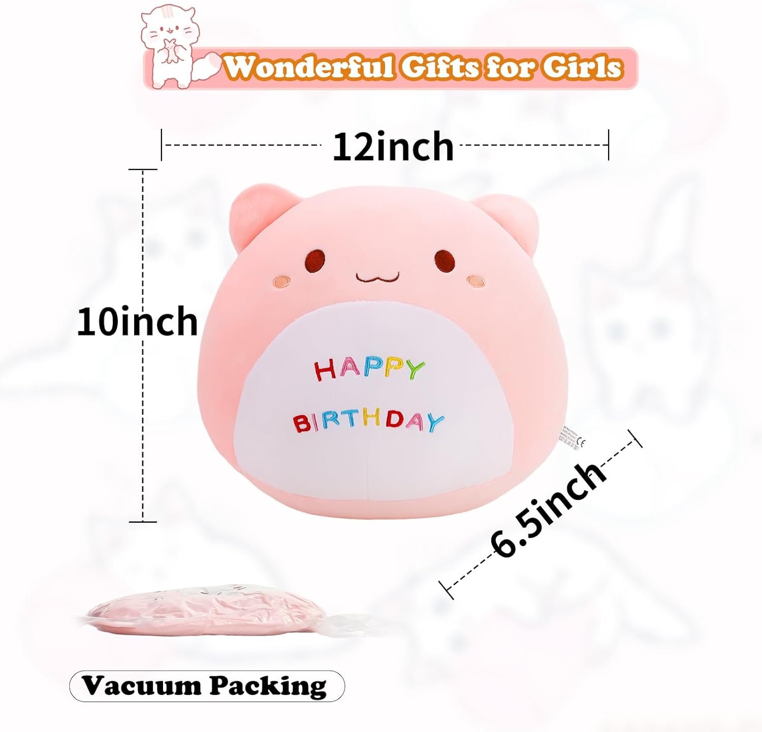 Cat Plush Pillow,Kawaii Kitty Plush Doll Cat Plushies,Stuffed Animal Soft Plush Pillow, Toys Decoration Doll Gifts for Kids Birthday (Cat-C,11 inch) |