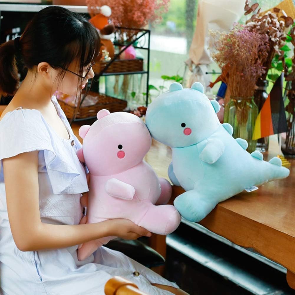 61VFUDwrYwL._AC_SL1001 Dinosaur Plush Toy, Cute Dinosaur Stuffed Animals Dolls Soft Dinosaur Plushie Pillow Toys Gift for Kids Girls Boys (Blue, 12") |