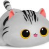 Cute Cat Plush Pillow, Kawaii Plushies White Cat Stuffed Toys, Squishy Plushies, Cuddle Body Pillow for Kids & Girls |