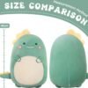 Dinosaur Plush Pillow, 23.6" Dinosaur Stuffed Animal Squishy Giant Dino Hugging Sleeping Pillow Cuddly Dinosaur Plushies Kawaii Body Pillow Easter Birthday Gift for Kids Girls |