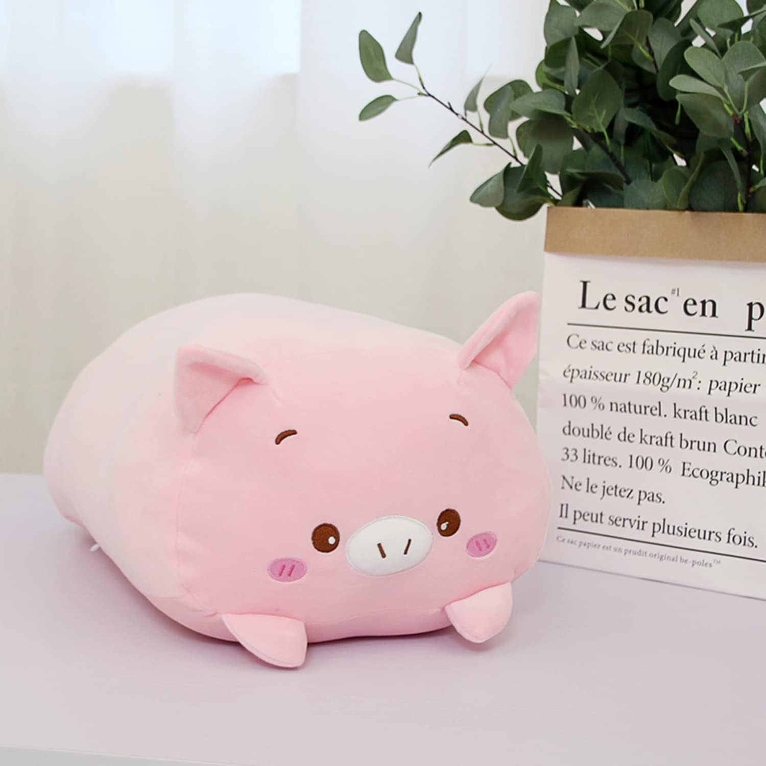 Super Soft Kawaii Pig Pillow, 8-Inch Hugging Toy & Decor Gift