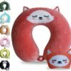 Cute Travel Pillow with Sleep Eye Mask Cartoon Headrest & Neck Pillow for Kids Boys & Girls, Teens |