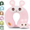 Cute Travel Pillow with Sleep Eye Mask Cartoon Headrest & Neck Pillow for Kids Boys & Girls, Teens |