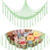 71DZPDarJ9L._AC_SL1500 Stuffed Animals Net or Hammock Large,55 inch Toy Hammock Macrame Stuff Animal Storage Corner Hanging Net Holder,Mesh Hammock Plush Toy Organizer with Hooks for Bedroom,Nursery (White) |