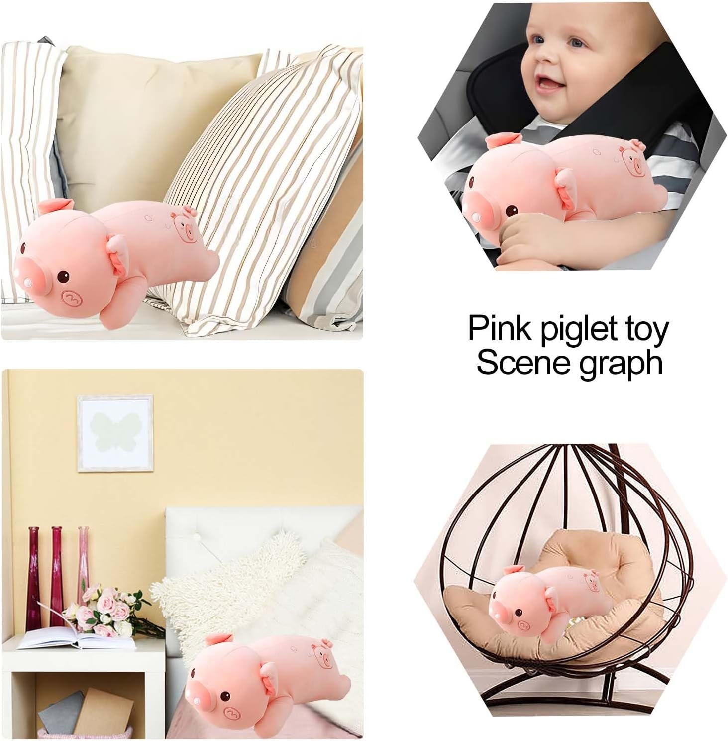 Pig Stuffed Animal??Soft Stuffed Pig Plush Toy Pig Plushie Gift for Boys Girls 13"