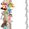 71HR6jhJa_L._AC_SL1500 Stuffed Animal Storage Hammock Corner - Hanging Stuffed Animal Holder with 20 PCS Metal Clips, Boho Stuffed Animal Organizer Chain for Hanging Hats Socks Holiday Cards |