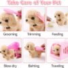 14PCS Dog Toys for Kids, Walking Barking Electronic Interactive Plush Puppy Toy with Carrier and Accessories, Pet Care Toy Set for Kids, for Girls and Boys 3 4 5 6+ Year Old |