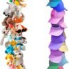 71MkSQGaoWL._AC_SL1500 Stuffed Animal Storage Hammock Corner - Hanging Stuffed Animal Holder with 20 PCS Metal Clips, Boho Stuffed Animal Organizer Chain for Hanging Hats Socks Holiday Cards |