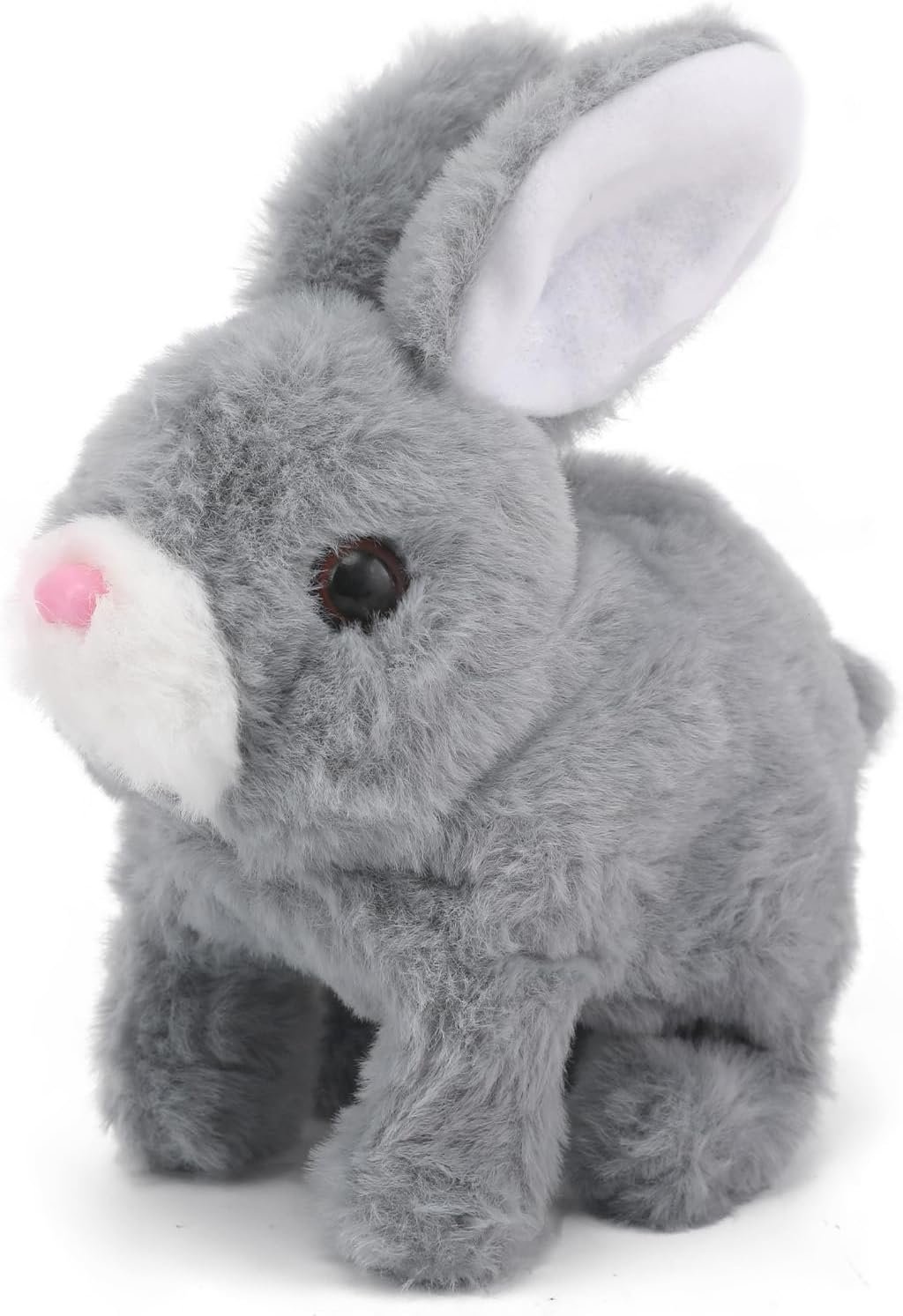 Hopping Bunny Baby Toys with Sounds, Wiggling Ears, Twitching Mouth and Nose, Educational Interactive Rabbit Plush Toy for Kids |