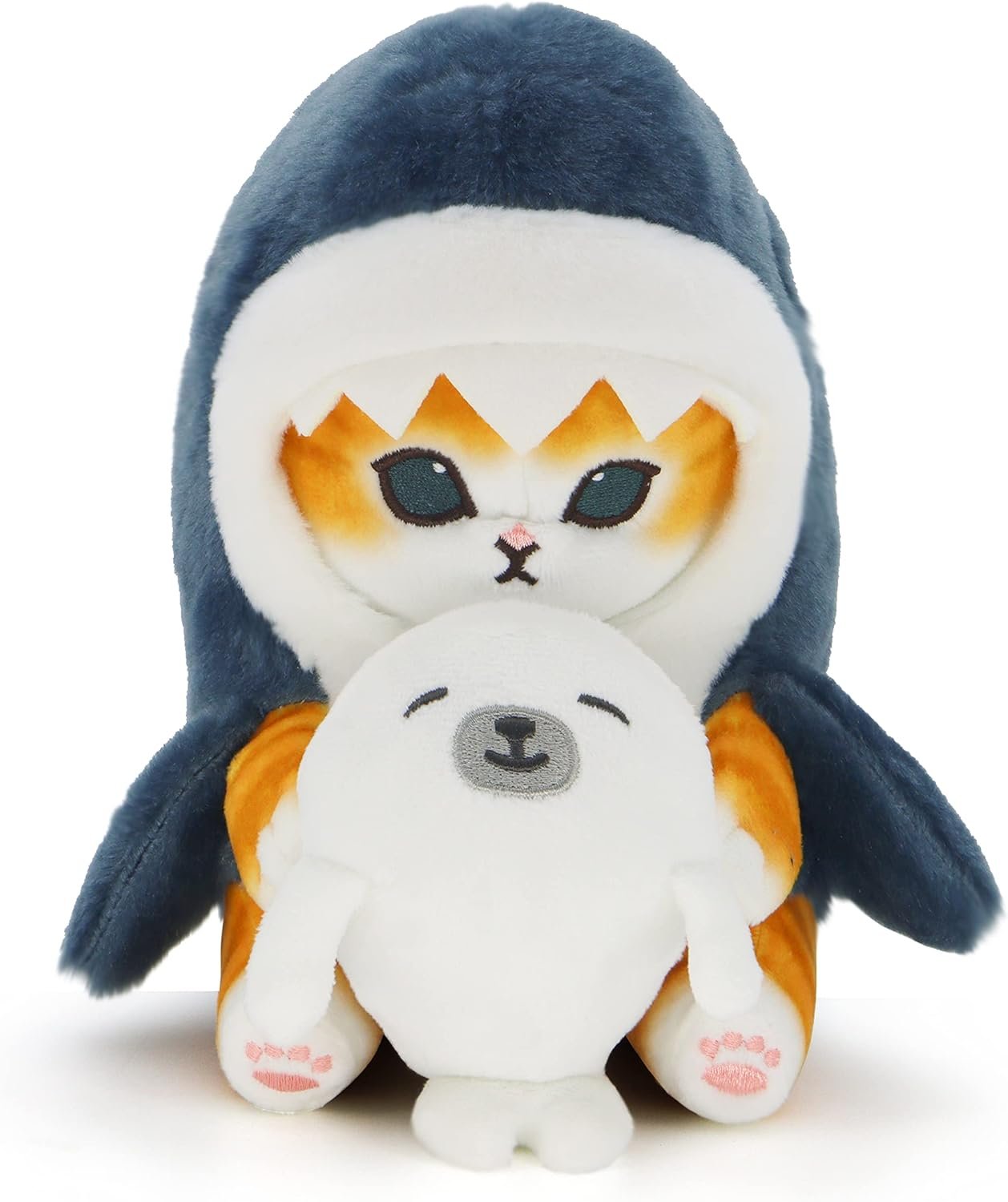 Kawaii Shark Cat Plush Toy Stuffed Animal Doll, Soft Pillow for Boys & Girls (Shark cat, 20cm/7.8in) |