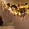 Stuffed Animal Hammock Corner with LED Light - Toy Storage Hammock Plushie Net Large - Cute Stuff Animals Holder Hanging Organizer - Baby Room Decor Kids Toddler Nursery Bedroom Boho |