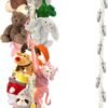 71VTb3dzG4L._AC_SL1500 Stuffed Animal Storage Hammock Corner - Hanging Stuffed Animal Holder with 20 PCS Metal Clips, Boho Stuffed Animal Organizer Chain for Hanging Hats Socks Holiday Cards |