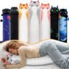 Long Cat Plush Body Pillow, 20?? Cute Black Cat Stuffed Animals Plushies, Kawaii Big Squishy Plush Toys Gift for Kids Girls Boys |