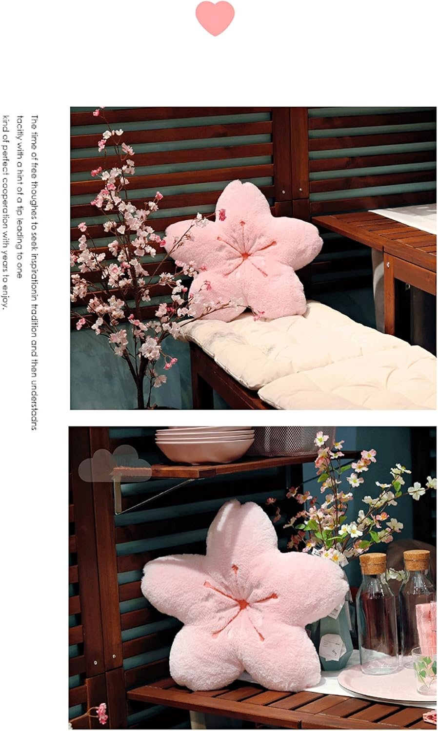 Cherry Blossom Pillow Kawaii Room Decor Japanese Kawaii Stuff Aesthetic Plush Pillows Decorative for Girls Bed Sofa Car |