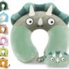 Cute Travel Pillow with Sleep Eye Mask Cartoon Headrest & Neck Pillow for Kids Boys & Girls, Teens |