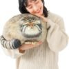 Cat Plush Body Pillow 45cm/18inch, Pallas Cat Stuffed Animal, Steppe Cat Cute Plushies for Girls, Soft Plush Pillow, Kitten Plush Throw Pillow Doll Big Plush Toy Decoration Doll Gift for Kids Boys |