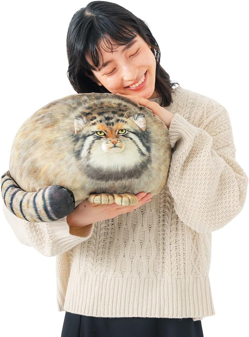 Cat Plush Body Pillow 45cm/18inch, Pallas Cat Stuffed Animal, Steppe Cat Cute Plushies for Girls, Soft Plush Pillow, Kitten Plush Throw Pillow Doll Big Plush Toy Decoration Doll Gift for Kids Boys |