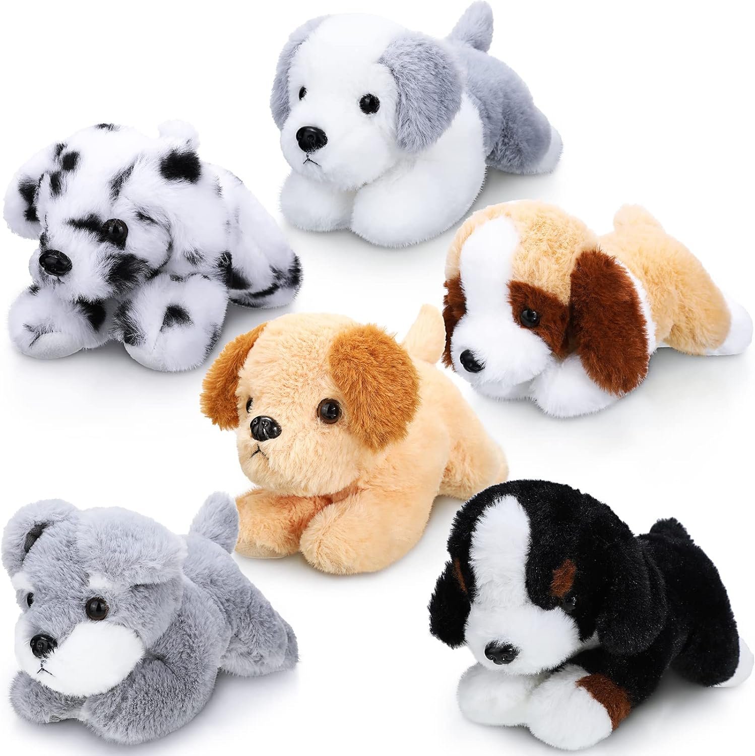 6 Pcs 8 Inch Dog Stuffed Animal Plush Dog Puppy Soft Plush Dog Pillow Toy Fluffy Puppy Set for Kids Girls Dog Theme Party Favor Birthday Baby Room Home Decor (Mixed Color, Mixed Style) |