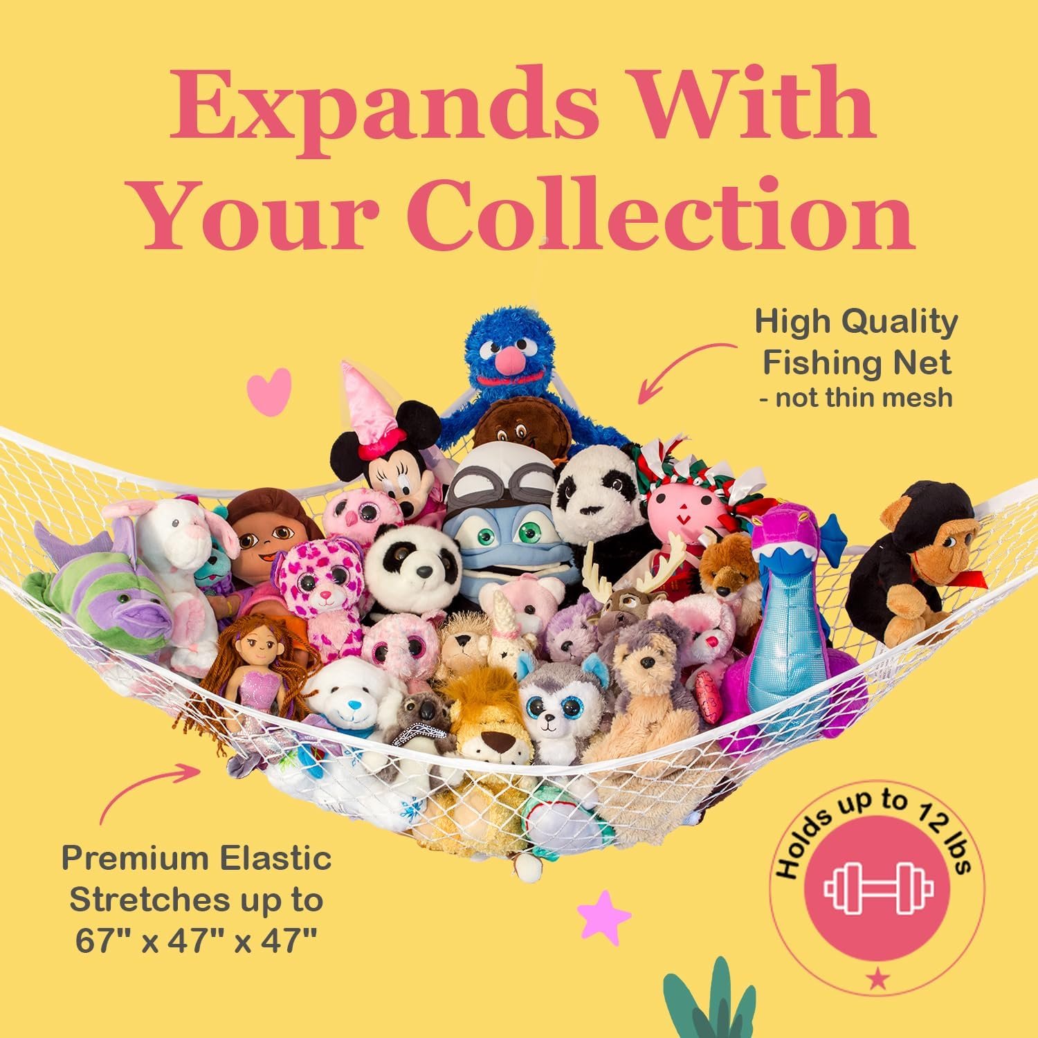 Declutter Your Room with Our Large Stuffed Animal Storage Hammocks