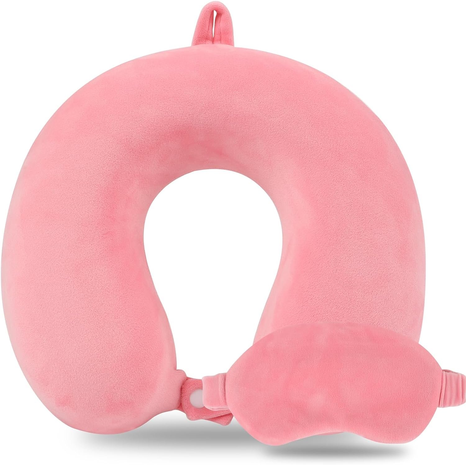 Cute Travel Pillow with Sleep Eye Mask Cartoon Headrest & Neck Pillow for Kids Boys & Girls, Teens |