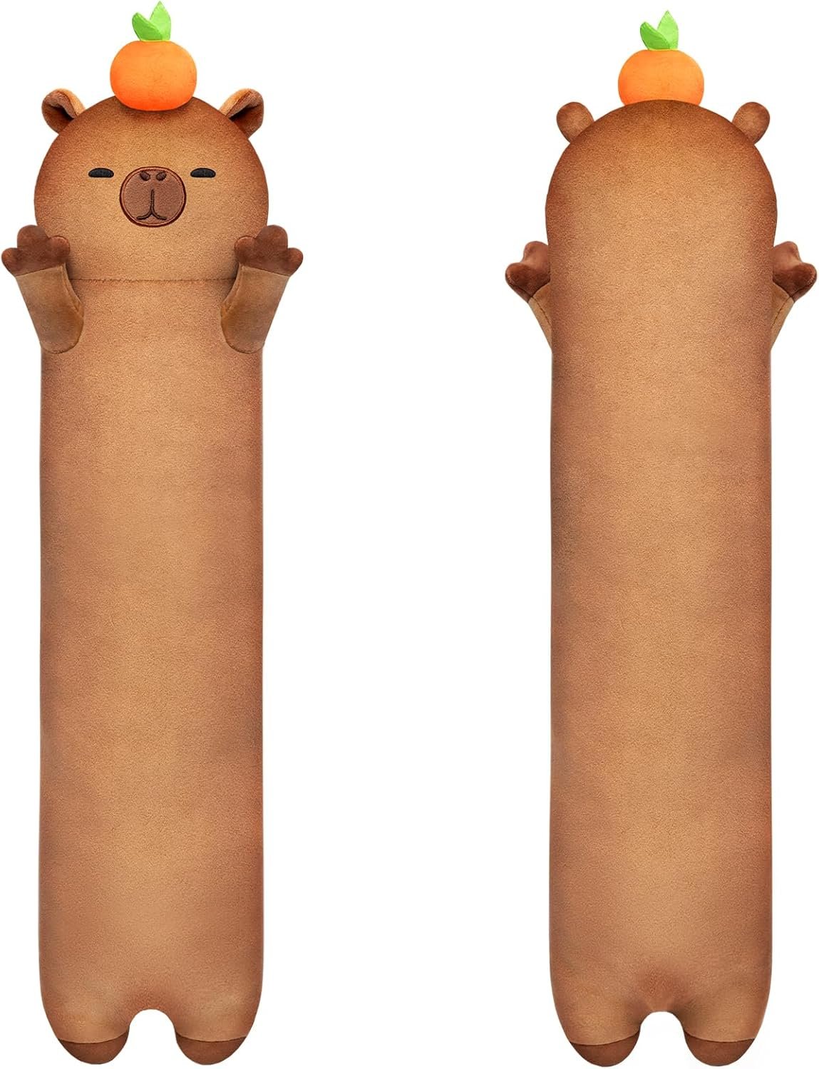 Long Cat Plush Body Pillow, 20?? Cute Black Cat Stuffed Animals Plushies, Kawaii Big Squishy Plush Toys Gift for Kids Girls Boys |