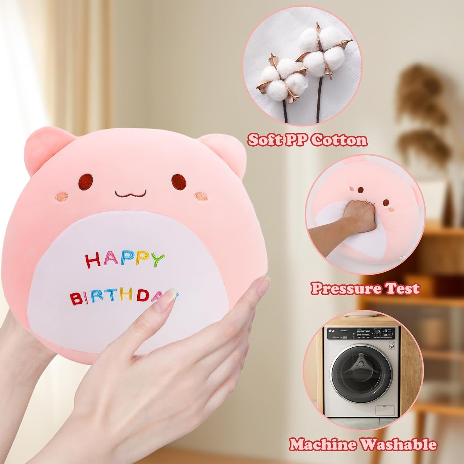 Cat Plush Pillow,Kawaii Kitty Plush Doll Cat Plushies,Stuffed Animal Soft Plush Pillow, Toys Decoration Doll Gifts for Kids Birthday (Cat-C,11 inch) |