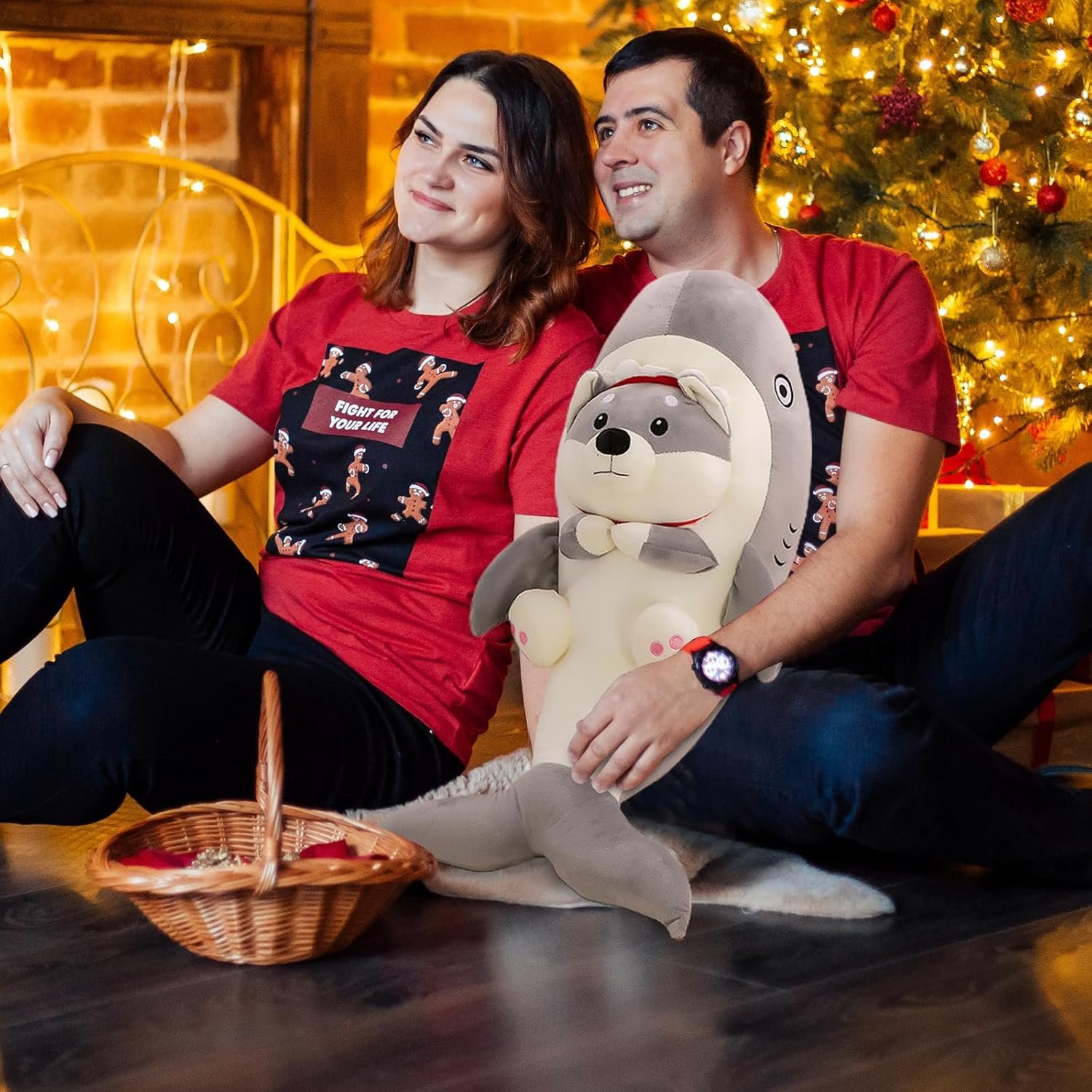 Soft Shark Corgi Dog Plush Toy, Cute Shiba Inu Shark Plushie Hugging Doll Plush Pillow Sharkdog Stuffed Animal for Girls and Boys |