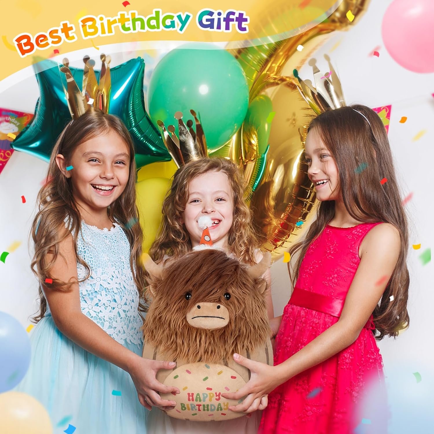 Cuddle Up with Our 17-Inch Highland Cow Plush Pillow