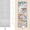 Hanging Stuffed Animal Storage, Over Door Large Plush Toy Organizer with Metal Hook, Baby Accessory Holder Idea for Nursery, Doll & Bear Mesh Hammock Bag for Girl Boy Kid Room |