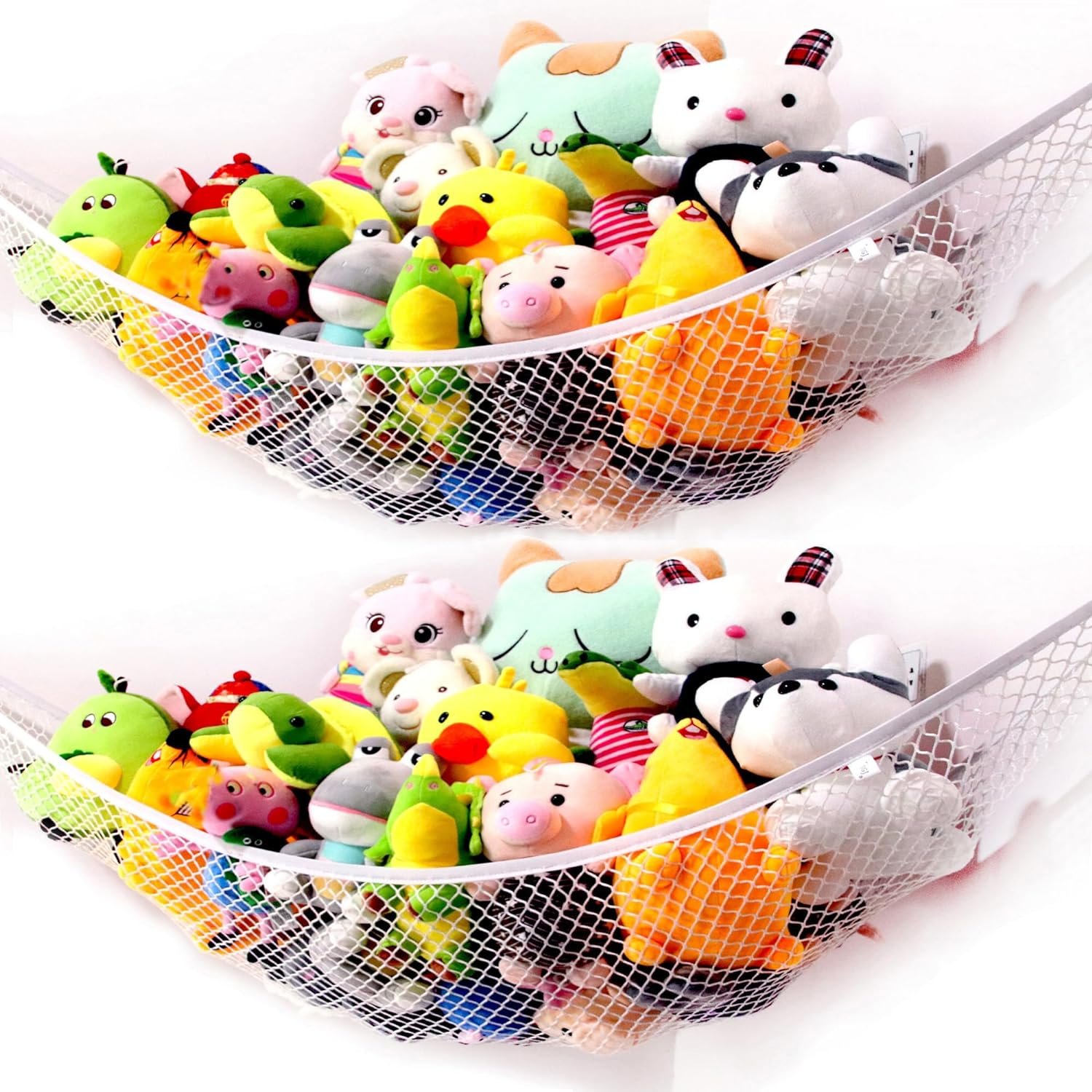 Stuffed Animal Net or Hammock, Toy Hammock, Teddy Bear Hammock, There Are 25 RUBBER BANDS in The Elastic of Our Stuffed Animal Storage Net! (X-Large) |