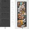 Hanging Stuffed Animal Storage, Over Door Large Plush Toy Organizer with Metal Hook, Baby Accessory Holder Idea for Nursery, Doll & Bear Mesh Hammock Bag for Girl Boy Kid Room |