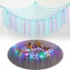 FIOBEE Stuffed Animals Net or Hammock with LED Light, Toy Hammock Hanging Stuffed Animals Storage Organizer Holder Room D??cor for Nursery Kids Bedroom |