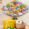 Simple Houseware 2 PK - Stuffed Animals Jumbo Toy Storage Hammock, White |
