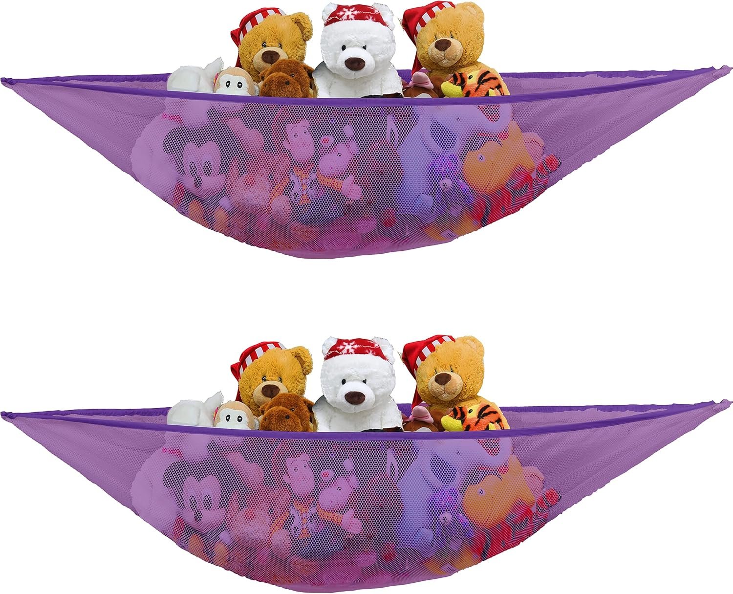 Simple Houseware 2 PK - Stuffed Animals Jumbo Toy Storage Hammock, White |