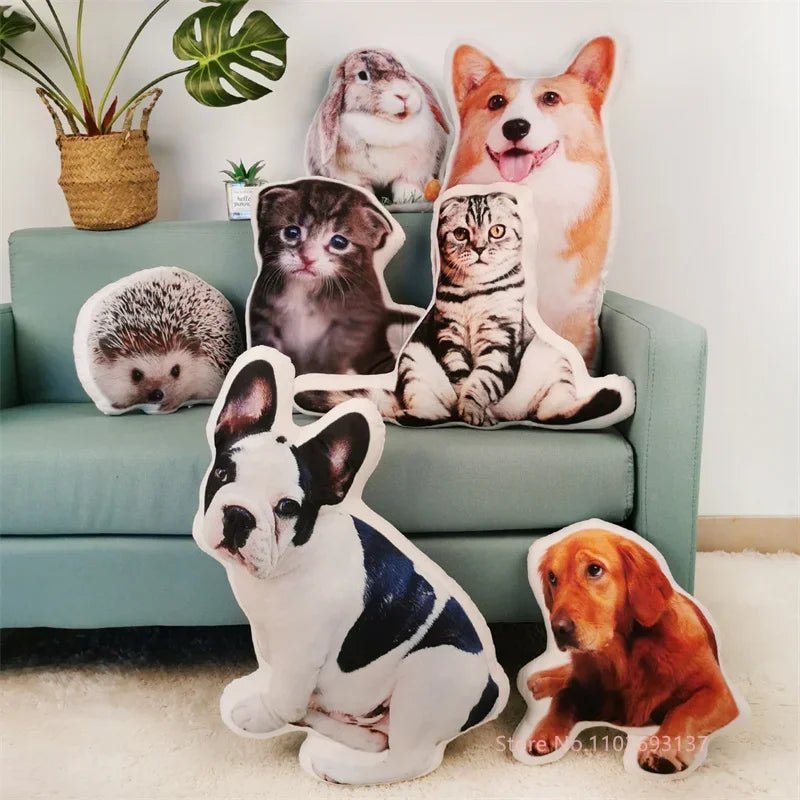 Irregular Shape Pillow Case for Pet, Animal, Dog, Cat Picture, Soft Fabric, Customization, Sofa, Car, Decorative, DIY |