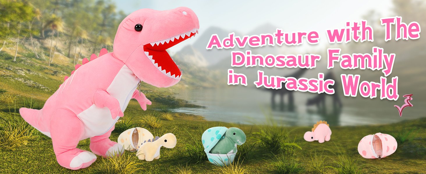 morismos dinosaur stuffed animals with babies